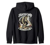 Patinador Papá Todavía De Pie Esqueleto Skater Grunge Arte Sudadera con Capucha