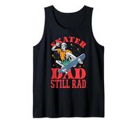 Patinador papá todavía rad esqueleto skate día del padre Camiseta sin Mangas