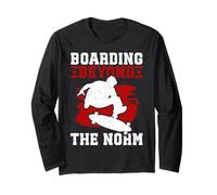 Patinador para Hombres y Mujeres Amantes del Longboard y Skateboard Manga Larga