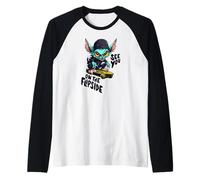 Patinador Skateboard Skating monopatín Chupacabras patineta Camiseta Manga Raglan