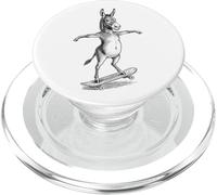 Patinador Skater Burro Divertido Animal de Granja Skateboarding PopSockets PopGrip para MagSafe
