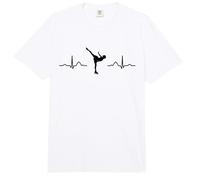 Patinador sobre Hielo Patinaje artístico Heartbeat EKG Niñas Patinaje sobre Hielo Comfort Colors Adult Heavyweight T-Shirt