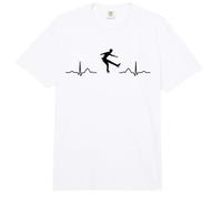 Patinador sobre Hielo Patinaje artístico Heartbeat EKG Niñas Patinaje sobre Hielo Comfort Colors Adult Heavyweight T-Shirt