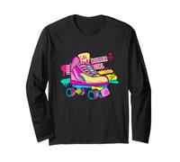 Patinadora sobre Ruedas Roller Girl, Bonito y Colorido, Retro Manga Larga