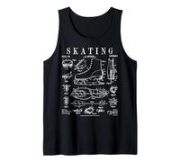 Patinaje artístico Divertido Zapato de Patinaje clásico Charol para niña Camiseta sin Mangas