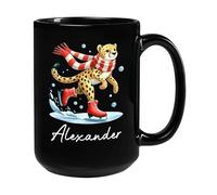 Patinaje De Guepardos Tazas De Regalo Novedad Tazón De Café Graciosa Tazas Té Regalos Novedosos Para Colegas Oficina Trabajo 330Ml