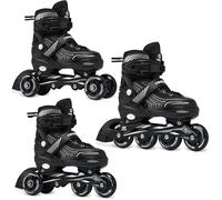 Patinaje en línea, Patines, triskate, 3 en 1 Croxer Optima tamaño Ajustable Negro tamaño 39 a 42 (24cm-26.5cm) cambiable Hombre Mujer Convertible Adulto niño niña Patines