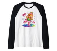 Patinaje sobre Hielo con Pan de Jengibre Camiseta Manga Raglan