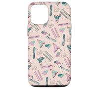 Patinaje sobre Hielo para niñas y esquís, patrón de Deportes de Invierno, Rosa Carcasa para iPhone 12/12 Pro