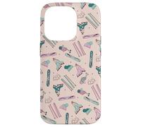 Patinaje sobre Hielo para niñas y esquís, patrón de Deportes de Invierno, Rosa Carcasa para iPhone 14 Pro