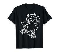 Patinaje sobre Ruedas Parque de Patinaje Kawaii Cat Camiseta gráfica económica
