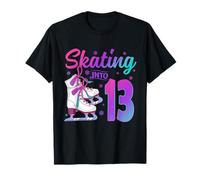 Patinando en el cumpleaños 13 13 años niña patinaje sobre hielo Camiseta