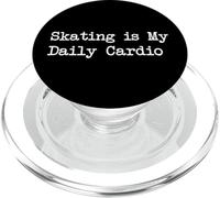 Patinar es mi cardio diario divertido patinador fitness citas PopSockets PopGrip para MagSafe