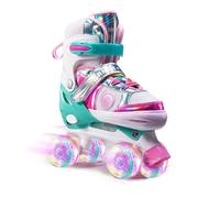 Patines ajustables para niños: 8 divertidos y brillantes, tamaño | concepto de juego al aire libre, tema de regalo de cumpleaños, aplicación amigable para principiantes, diseño de seguridad ligero