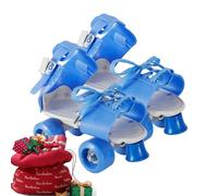 Patines ajustables - Patines en línea Quad Roller Skates, 4 zapatos duraderos | Tamaños ajustables - Patines de ruedas al aire libre, cómodos zapatos de patinaje para niños, equipos deportivos de ocio