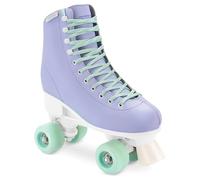 Patines clásicos retro para mujer | Tamaño ajustable | Rodamientos ABEC7 | Niñas patines clásicos lila turquesa | SPOKEY Queenie (39-42)