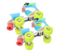 Patines de 4 Ruedas para Niño Niña, Ajustables, 1 Par | Diseño Clip-on, Plástico y Acero Inoxidable, para Aprender a Patinar en Patio Escolar E Interior