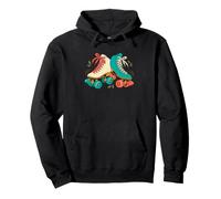 Patines de Cuatro Ruedas Coloridos Arte recreativo Patinador Sudadera con Capucha