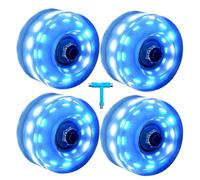 Patines de Cuatro Ruedas, para Interiores, Luminosos, de Repuesto, silenciosos, de Alta Elasticidad para Patinaje de Doble