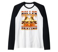 Patines de patinaje sobre ruedas, estilo bota de los años 90 Camiseta Manga Raglan