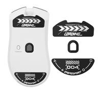 Patines de ratón para Razer DeathAdder V4 Pro, reemplazo de patas de cristal curvadas redondeadas, súper rápidas, suaves y duraderas, calcomanías de mouse para Razer DeathAdder V4 Pro (negro)