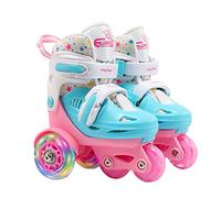 Patines de ruedas ajustables para niñas, cómodos, brillantes, divertidos, regalo para niños, niñas y principiantes