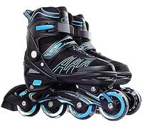 Patines de ruedas ajustables para niños, aptos para principiantes, con 4 ruedas, de 6 a 14 años