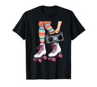 Patines de Ruedas Boombox 80's 90's Girls Vibes Retro Throwback Camiseta