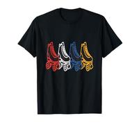 Patines de Ruedas Color Line Art Retro Camiseta
