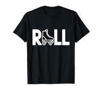 Patines de Ruedas Color Line Art Retro Camiseta