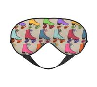 Patines de ruedas coloridos, Cubreojos completos Antifaz bloqueador de luz Antifaz para dormir Antifaz suave con los ojos vendados Noche