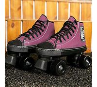 Patines de ruedas para mujer, ajustables, de doble botonadura, para niñas y mujeres, unisex, talla 34, verde militar