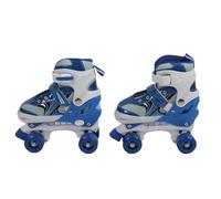 Patines de Ruedas para niños, niñas, Malla de PVC, Patines de Cuatro Ruedas para Principiantes, Interiores y Exteriores (Azul)