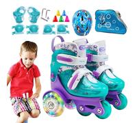 Patines de ruedas para, Patines de puntos | Patines de puntos para principiantes,Zapatillas de patinaje para niñas y niños de 3 a 8 años de edad con equipo de secretor