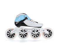Patines de Velocidad de Fibra de Carbono Rosa de 0.157 x 4.331 in para Mujeres Adultas y Hombres, Patines de Carreras Profesionales en línea, Ruedas de PU con rodamientos ABEC-9