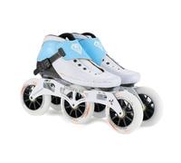 Patines de Velocidad de Fibra de Carbono Rosa de 0.157 x 4.331 in para Mujeres Adultas y Hombres, Patines de Carreras Profesionales en línea, Ruedas de PU con rodamientos ABEC-9