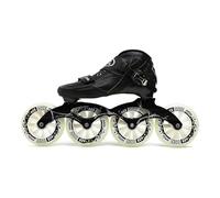 Patines De Velocidad En Línea Profesionales For Adultos, 4 Ruedas De 90-110 Mm, Una Sola, Ajustables, Ligeros, For Principiantes Y Adolescentes, For Fitness, Unisex.(Negro,38)
