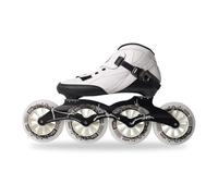 Patines De Velocidad En Línea Profesionales For Adultos, 4 Ruedas De 90-110 Mm, Una Sola Fila, Ajustables, Ligeros, For Principiantes Y Adolescentes, For Fitness, Unisex.(White,35)