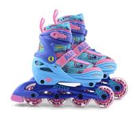 Patines Disney Stitch, Patines para niñas 3en1, Ajustables, Ruedas con Luces LED, para Aprender a Montar (Azul, 30-33 EU)