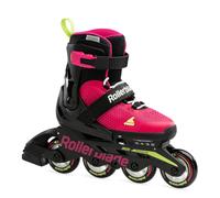 Patines en l nea de fitness ajustables para ni os ROLLERBLADE Microblade, color rosa/verde claro, para j venes, de alto rendimiento
