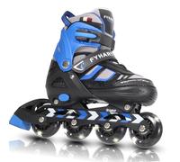 Patines en Línea para Niños/Jóvenes y Adultos, 4 tamaños Ajustables| Patines 4 Ruedas Niña para Niños para Uso en Interiores y Exteriores (Azul, L (38-41 EU))