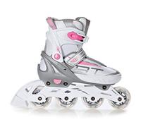 Patines en línea Profession Ajustables y modificables Blanco/Rosa, 31-35(20,5cm-22,5cm)