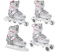 Patines en línea Profession Talla Ajustable y Modular RAVEN - Blanco/Rosa, del 35 al 39, versión 4en1