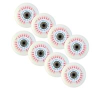 Patines en Línea Ruedas de Repuesto Interiores Y Exteriores Paquete de 8 Ruedas para Patines en Línea con Luz Led, 90 A, Freno Estilo Libre, con Cojinetes, Repuesto de Polea Iluminada, B, 110 mm