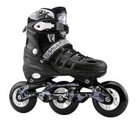 Patines En Línea Unisex Para Adultos Niños Adolescentes, Rollerblade Patines 3 Ruedas Varias Tallas Patines Para Hombres Y Mujeres Patines En Línea Talla Ajustable Para Principiantes(L(39~42),Black)