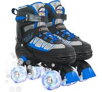 Patines infantiles para niños, patines azules ajustables para adolescentes, jóvenes edades 6-12, 10, 11, 12, principiantes, deportes al aire libre, el mejor regalo de cumpleaños para niños