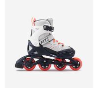 Patines Línea Niños Oxelo ajustable 4 tallas Fit 3 gris rojo 29/32