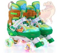 Patines Unicornio para Niños Patines Roller Quad Ajustables con 4 Ruedas ara Niñas y Niños Principiantes
