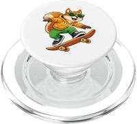 Patineta Squirrel Riding Skateboard Skater Gráfico PopSockets PopGrip para MagSafe
