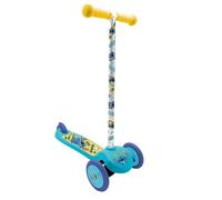 Patinete infantil Disney de 3 ruedas Stitch azul, plegable y ajustable con freno
